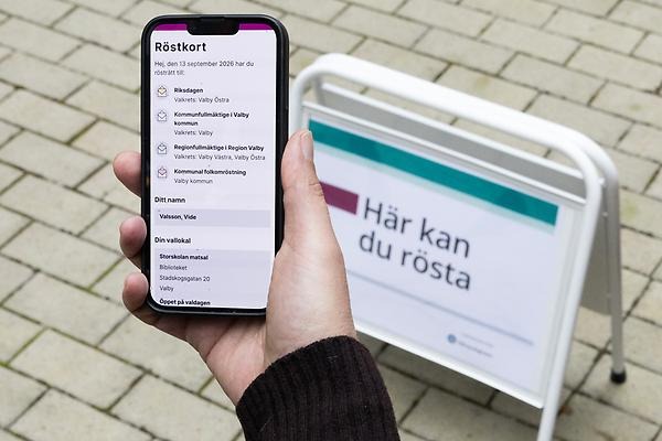Bild på digitalt röstkort