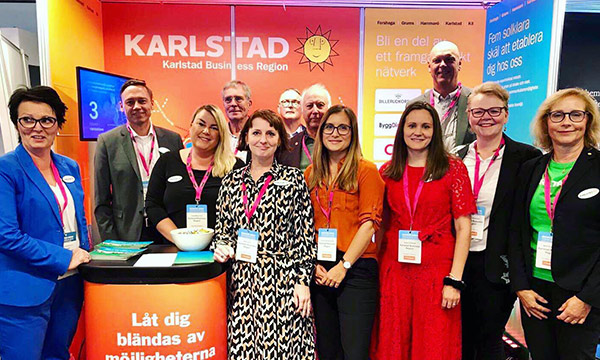Representanter från medlemskommunerna i Karlstad Business Region på mässa