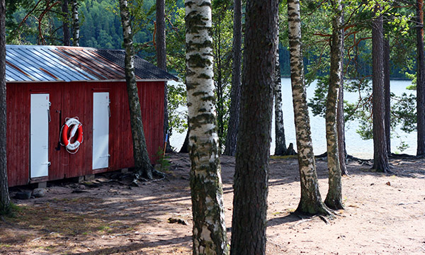 Långudde badplats i Värmskog